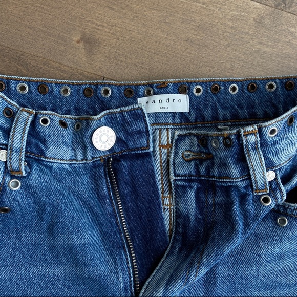 Sandro eyelets denim jeans - Picture 5 of 9